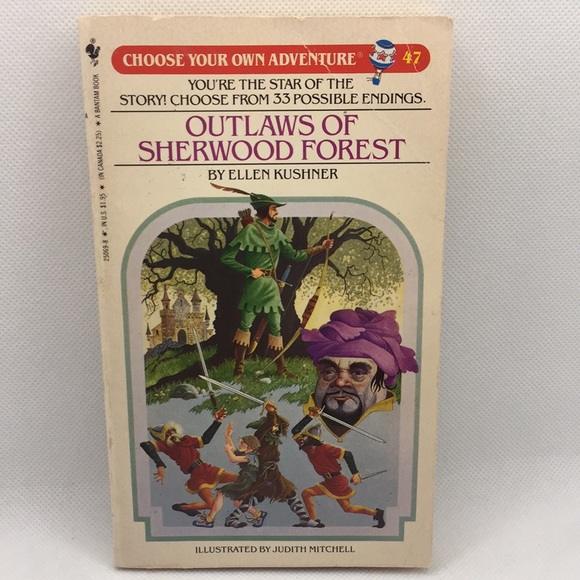 Choose Your Own Adventure #47 Outlaws Of Sherwood Forest by Ellen Kushner 1st Ed - Picture 1 of 8